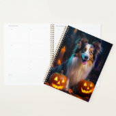 Halloween Shetland Sheepdog met pompoenen eng Planner (Display)