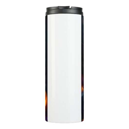 Halloween Shetland Sheepdog met pompoenen eng Thermosbeker (Achterkant)