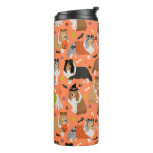 Halloween Shetland Sheepdog Sheltie Thermosbeker (Gedraaid links)