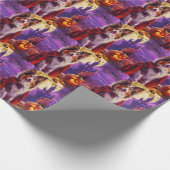 Halloween Shetland Sheepdog Vampire Pumpkins eng Cadeaupapier (Hoek)