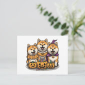 Halloween Shiba Inu Dogs Briefkaart (Staand voorkant)