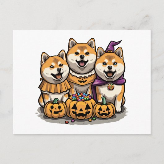 Halloween Shiba Inu Dogs Briefkaart (Voorkant)