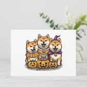 Halloween Shiba Inu Dogs Kaart (Staand voorkant)