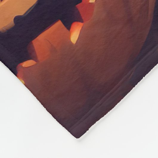 Halloween Shiba Inu met pompoenen eng Fleece Deken (Hoek)