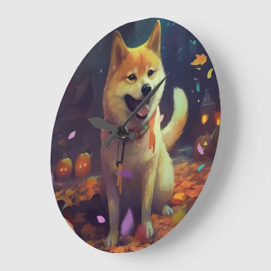 Halloween Shiba Inu met pompoenen eng Grote Klok (Hoek)