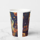 Halloween Shiba Inu met pompoenen eng Papieren Bekers (Rechts)