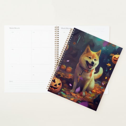 Halloween Shiba Inu met pompoenen eng Planner (Display)