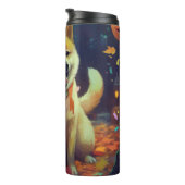 Halloween Shiba Inu met pompoenen eng Thermosbeker (Geroteerd rechts)