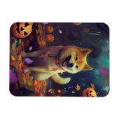 Halloween Shiba Inu Met Pompoenen Griezelen Magneet (Horizontaal)