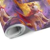 Halloween Shiba Inu Vampire Pumpkins eng Cadeaupapier (Rol Hoek)