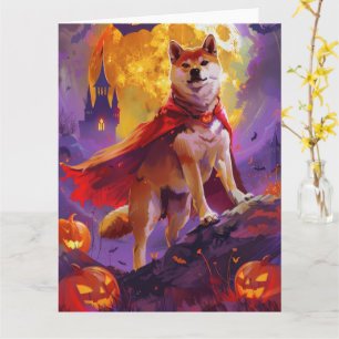 Halloween Shiba Inu Vampire Pumpkins eng Kaart