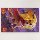 Halloween Shiba Inu Vampire Pumpkins eng Legpuzzel (Horizontaal)