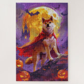 Halloween Shiba Inu Vampire Pumpkins eng Legpuzzel (Verticaal)