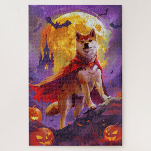 Halloween Shiba Inu Vampire Pumpkins eng Legpuzzel