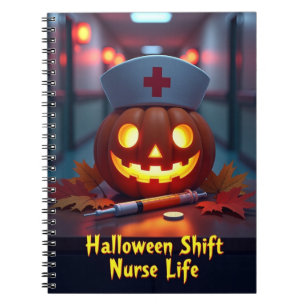 Halloween Shift Nurse Life Notitieboek