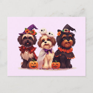 Halloween Shih Tzu Dogs Briefkaart
