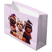 Halloween Shih Tzu Dogs Groot Cadeauzakje (Voorkant Gekanteld)