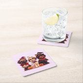 Halloween Shih Tzu Dogs Kartonnen Onderzetters (Insitu)