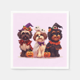 Halloween Shih Tzu Dogs Servet