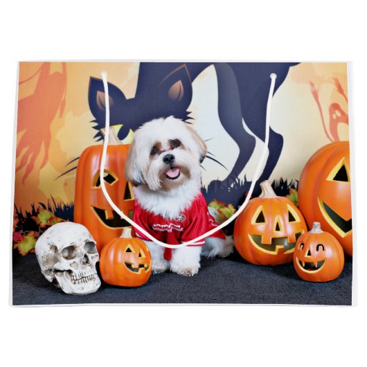 Halloween - Shih Tzu - Jhanggoon Large Cadeautasje (Voorkant)
