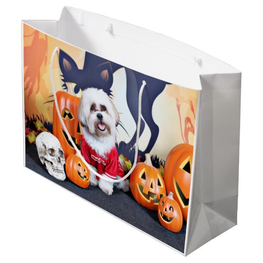 Halloween - Shih Tzu - Jhanggoon Large Cadeautasje (Achterkant Gekanteld)
