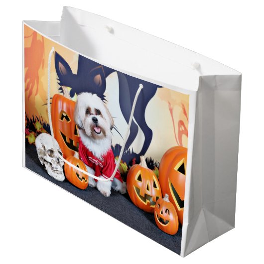 Halloween - Shih Tzu - Jhanggoon Large Cadeautasje (Voorkant Gekanteld)