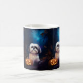 Halloween Shih Tzu met pompoenen eng Koffiemok (Center)