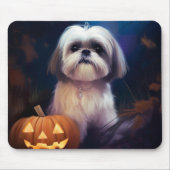 Halloween Shih Tzu met pompoenen eng Muismat (Voorkant)