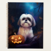Halloween Shih Tzu met pompoenen eng Planner (Voorkant)