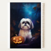 Halloween Shih Tzu met pompoenen eng Planner (Achterkant)