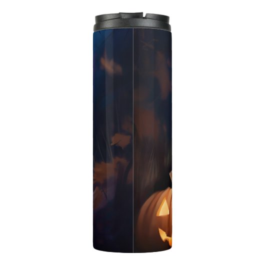 Halloween Shih Tzu met pompoenen eng Thermosbeker (Achterkant)