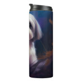 Halloween Shih Tzu met pompoenen eng Thermosbeker (Geroteerd rechts)