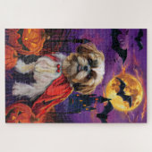 Halloween Shih Tzu Vampier Pompoenen Griezelen Legpuzzel (Horizontaal)