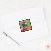 Halloween Shih Tzu Vierkante Sticker (Envelop)