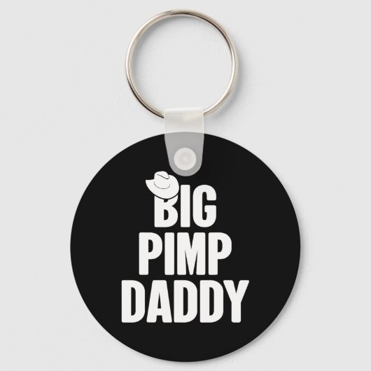 Halloween Shirt Big Pimp Dad Pimp Costume Party Sleutelhanger (Voorkant)