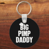 Halloween Shirt Big Pimp Dad Pimp Costume Party Sleutelhanger (Voorkant)