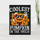 Halloween Shirt Boys Girls Kids Coolest Pumpkin In Kaart (Voorkant)