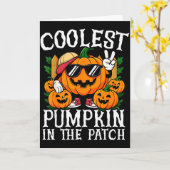 Halloween Shirt Boys Girls Kids Coolest Pumpkin In Kaart (Gele Bloem)