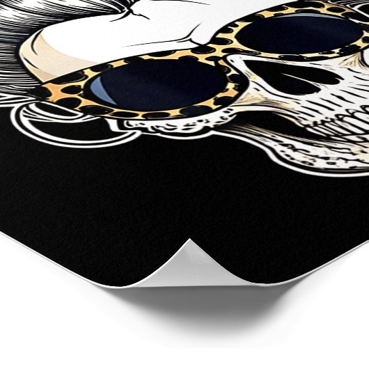 Halloween Shirt For Women Skull , Leopard  Poster (Hoek)