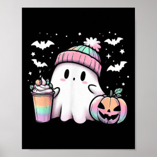 Halloween Shirt Funny Ghost Coffee Spooky Seizoen Poster