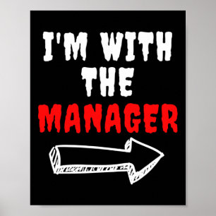 Halloween Shirt Funny Retro Ik ben met de M Poster