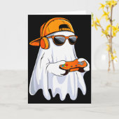 Halloween Shirt Ghost Gamer Video Gaming Boys Men Kaart (Gele Bloem)