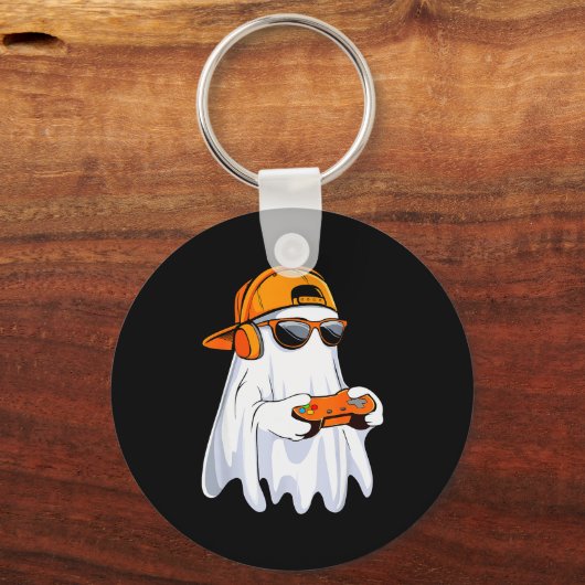 Halloween Shirt Ghost Gamer Video Gaming Boys Men  Sleutelhanger (Voorkant)