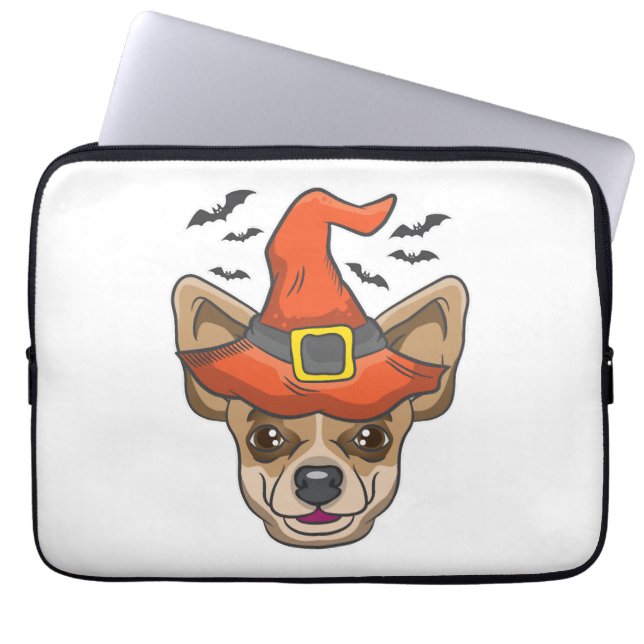 Halloween Shirt heks Chihuahua kostuum cadeau Laptop Sleeve (Voorkant)