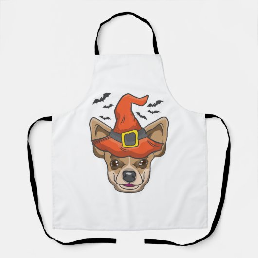 Halloween Shirt heks Chihuahua kostuum cadeau Schort (Voorkant)