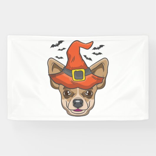 Halloween Shirt heks Chihuahua kostuum cadeau Spandoek (Horizontaal)