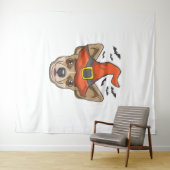 Halloween Shirt heks Chihuahua kostuum cadeau Wandkleed (In Situ (horizontaal))