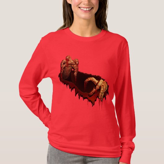 Halloween Shirt Horror Zombie ondood Shirt (Voorkant)