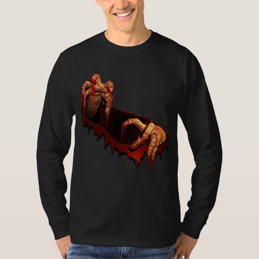 Halloween Shirt Horror Zombie Undode Tee Shirt (Voorkant)