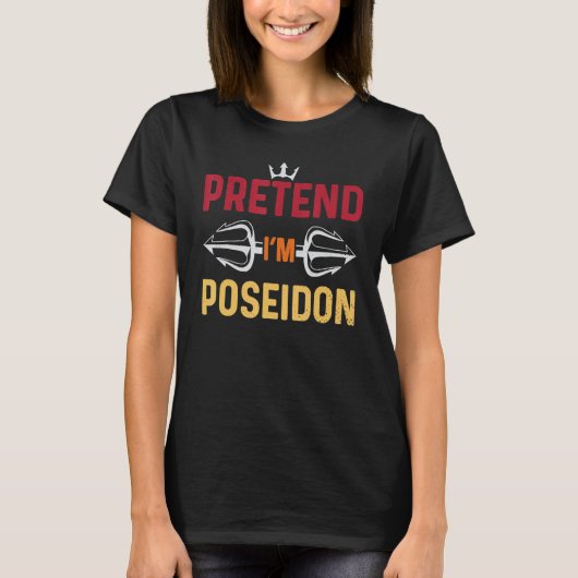 Halloween Shirt Pretend Im Poseidon Kostuum Grieks (Voorkant)